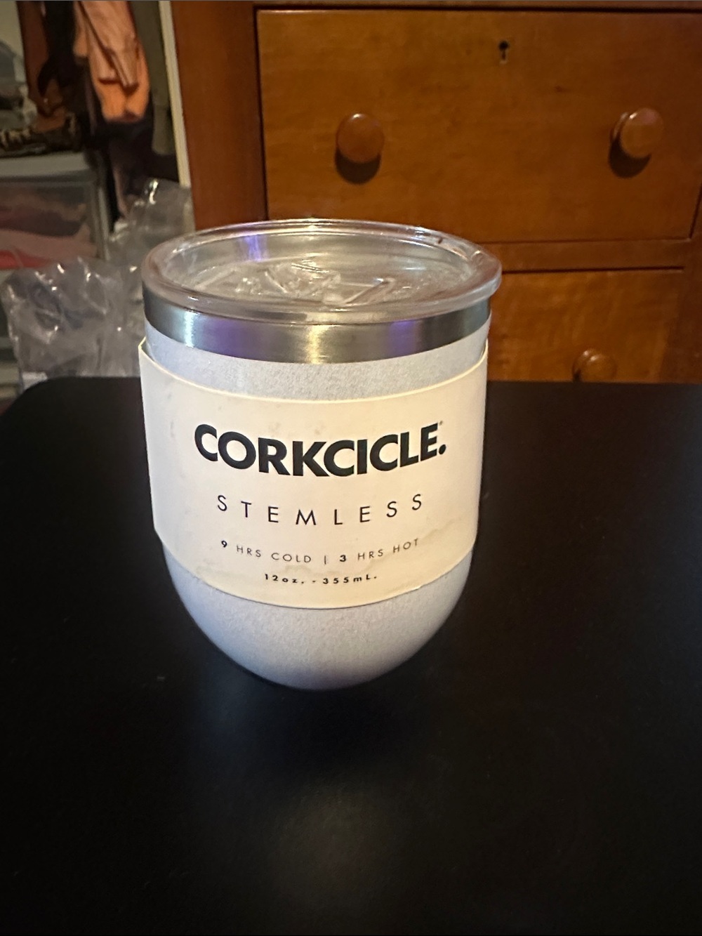 Corkcicle Stemless Tumbler - White pearl